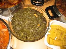 Feuilles De Manioc Au Poisson Fume Et Crevettes Banane Plantin Feuille De Manioc Poisson Fume Banane Plantain