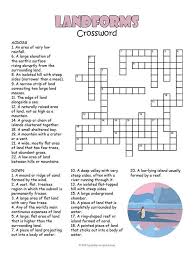 Landforms Crossword Landforms Worksheet Geography Worksheets Social Studies Middle School