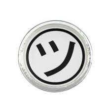 Tsu Kana Katakana Smiling Emoji Emoticon Ring Zazzle Com Emoticon Emoji Pictures Emoji