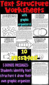 Text Structure Worksheet Packet These 10 Worksheets Focus On Analyzing The Text Structu Text Structure Worksheets Text Structure Informational Text Structures
