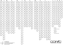 Organized Ohuhu Marker Chart Copic Color Chart Hex Copic Hex