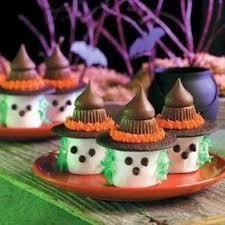 Marshmallow Witches Recipe Recipe In 2020 Easy Halloween Snacks Halloween Snacks Halloween Desserts