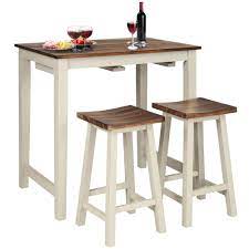 Bar stool and table set. Gymax 3 Piece Bar Table Set Counter Pub Table 2 Saddle Bar Stools With Hanging Design Walmart Com Walmart Com