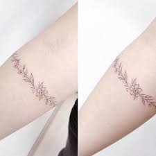 See more ideas about floral pattern, pattern, floral. Never Take It Off Stunning Floral Bracelet Tattoos Arm Band Tattoo For Women Pattern Tattoo Anklet Tattoos