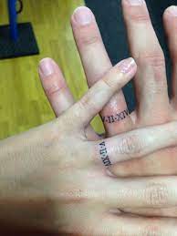 Wedding Ring Tattoo Ideas For Couple Make Certain You Understand How To Receive A Tattoo That Y Wedding Band Tattoo Wedding Date Tattoos Ring Finger Tattoos