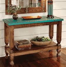 Turquoise Silver Trails Console Table Rustic Table Turquoise Living Room Decor Decor