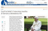 Image result for Pope Benedict Avvenire interview on extra ecclesiam nulla salus The Eponymous Flower