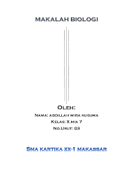 Check spelling or type a new query. Makalah Biologi Kelas 10 Contoh Makalah