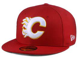 Calgary Flames New Era Nhl Basic 59fifty Cap Calgary Flames Fitted Hats Flames Hockey