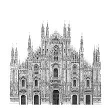 Architectural Street And Building Drawings Milan Cathedral Architecture Drawing Sketchbooks Cathedral Architecture