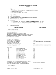 Match the rhyming words in this phonological awareness game. A Detailed Lesson Plan In Language Phonics Lesson Plan