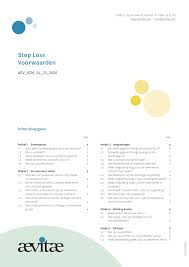Stop Loss Voorwaarden