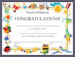 Diploma Certificate For Preschool Or Daycare Printable Pdf Etsy Graduation Certificate Template Preschool Diploma Preschool Graduation