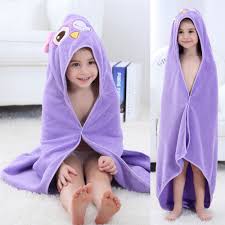 Please choose font and color thread. Kids Hooded Bath Towels Soft Microfiber Baby Towels Purple Owl Luckyonesie Com