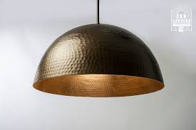 Hammered Bronze Dome Pendant Light
