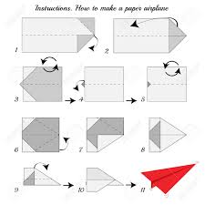 How to make a paper plane step by step. Instructions How To Make Paper Airplane Paper Plane Tutorial Step By Step Vector Airplane Educational Game For Kids Visual Game Airplane Paper Plane On Isolated Background Royalty Free Cliparts Vectors And Stock