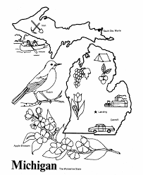 Michigan State Outline Coloring Page Copy The Image And Paste Into Word State Outline Summer Coloring Pages State Of Michigan