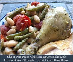 Try This One Pan Easy Sheet Pan Pesto Chicken Drumsticks With Green Beans To Jazz Up A Basic Pack Of Chicken Drums Pesto Chicken Chicken Drumsticks Green Beans