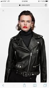 Zara Basic Outwear Departement Faux Leather Black Biker Jacket Women Size Medium Best Leather Jackets Black Biker Jacket Faux Leather Biker Jacket