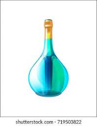 Blue alcohol drink rum bottle icon isolated on blue background. Light Blue Bottle Liquor Alcoholic Drink Stock Vector Royalty Free 719503822
