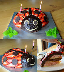 Geburtstag meines kleinen habe ich diesen marienkäfer kuchen gebacken. Marienkafertorte Mit Erdbeeren Strawberry Ladybug Cake Marienkafer Kuchen Marienkafertorte Essen Fur Kinder