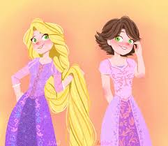 Long Hair Vs Short Hair By Gilzean Rapunzel Short Hair Disney Princess Art Disney Tangled