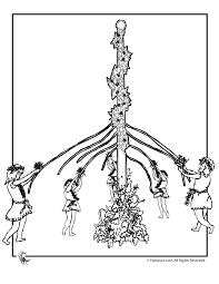 This earth day coloring page features the earth surrounded by a ring of trees. Printable May Day Baskets May Day Coloring Pages Woo Jr Kids Activities