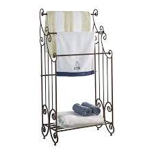 Shop towel racks & stands. Pilaster Designs Metal Free Standing Towel Rack Stand With Shelf Pewter Finish Walmart Canada