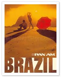 Fine Art Prints Posters Brazil Pan American World Airways Beach And Sun C 1975 Giclee Art Prints Posters Islandartstore Com