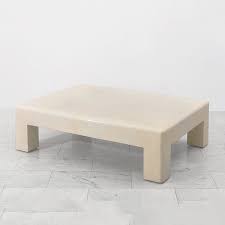 A vintage square henredon parsons coffee table newly lacquered in the colors surf blue and white dove. Karl Springer Ltd Lacquered Goatskin Heavy Parsons Low Table Usa Todd Merrill Studio