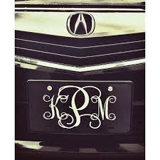 Classy Black And White Front License Plate Personalized Monogrammed Car Tag Car Accessories Gif Car Accessory Gifts Front License Plate Monogram License Plate