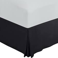Finally a bed skirt that stays in place and always looks great! Amazon Com Utopia Bedding Full Bed Skirt Soft Quadruple Pleated Ruffle Easy Fit With 16 Inch Tailored Drop Hotel Quality Shrinkage And Fade Resistant Full Black Home Kitchen