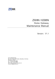 Info updated march 5, 2021. Zxhn H298n Zte Corporation Manualzz