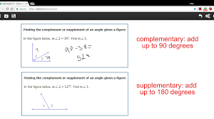 To determine the supplement, subtract the given angle from 180. Finding The Complement Or Supplement Of An Angle Youtube