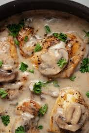 Easy Cream Of Mushroom And Chicken A Dash Of Macros Recipe In 2020 Creamed Mushrooms Easy Chicken Thigh Recipes Crockpot Chicken Thighs
