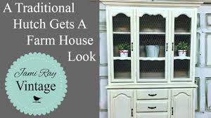Decor china cabinet farmhouse dining room dish display cabinet display cabinet cabinet decor glass kitchen cabinets china cabinet decor. A Traditional Hutch Gets A Farm House Look Hutch Makeover Youtube
