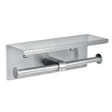 1 toilet paper holders buying guide. Alpine Industries Double Post Toilet Paper Holder With Shelf Storage Rack In Brushed Stainless Steel 487 B The Home Depot