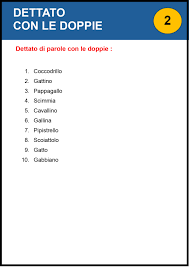 Dettati con Doppie : 13 Esercizi Gratuiti da stampare