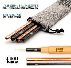 The waste output comparison between plastic straws and reusable metal straws makes it obvious to the consumer which option is more sustainable on a superficial level, but the manufacturing processes that are. Reusable Stainless Steel Straws Case Jungle Straws