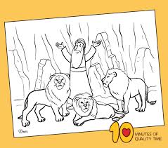 Reproducible for home or classroom use. Daniel In The Lions Den Coloring Page 10 Minutes Of Quality Time