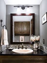 50 half bathroom ideas that will impress your guests and upgrade your house glass tile backsplash bathroom home bathroom decor