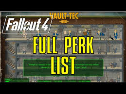 Fallout 4 Full Perk List Chart Every Perk With All Ranks
