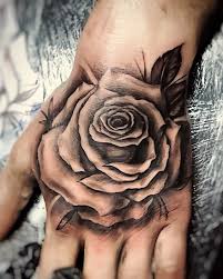Rose Tattoo Wristtattoo Tattoodesign Rose Tattoorose Wrist Men Tattooidea Floral Blackandgrey Tatuagem Na Mao Tatuagem Na Mao Masculino Tatuagem Preta