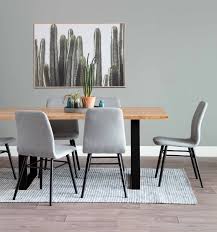 Finlay Dining Table With Amanda Dining Chair Grey With Black Legs Oz Design Furniture Dining Chairs Dining Furniture