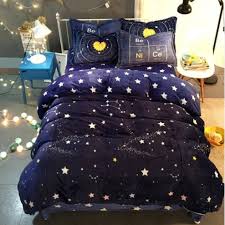 Www Sanrense Com Galaxy Blue Star Flannel Sheet Bedding Bed 4 Pieces Se9387 Bed Linen Design Interior Design Galaxy Bedding