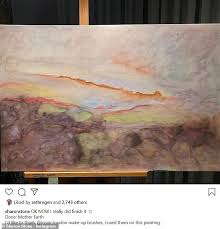 The best way to get paint off your driveway would be mineral turpentine. Sharon Stone Shows Off Her Watercolor Artwork She Reveals That She Used A Makeup Brush To Paint It London News Time