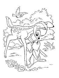 Bambi flower bunny rabbit thumper printable coloring page. Colouring Page Bambi And Thumper Coloringpage Ca