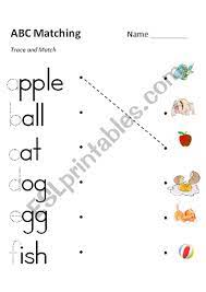 A collection of english esl worksheets for home learning, online practice, distance learning and english classes to teach about abc, abc. Abc Phonics Matching E F 3 Versions In Color And Grayscale Esl Worksheet By Tastybrain
