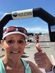 Bailee Parker-Godfrey from West Yellowstone is the women's winner of the  2025 Missoula Marathon. #missoulamarathon