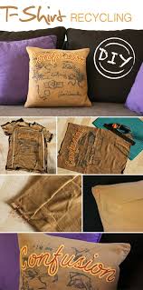 Hier unten siehst du an den ärmeln eine variante mit faulen bündchen. Kissenhulle Aus T Shirt Gingered Things T Shirt Kissen Diy Kissenbezuge Kissenhullen